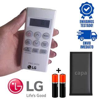 Controle Remoto Para Ar Condicionado Split Hi Wall LG Smile quente e frio + Capa e Pilha brinde