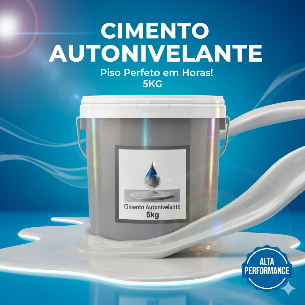 Cimento autonivelante 5kg cinza para nivelamento de pisos internos e ...