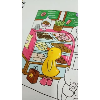 Caderno de colorir booboo gud capa dura + acetato em Oferta na Shopee