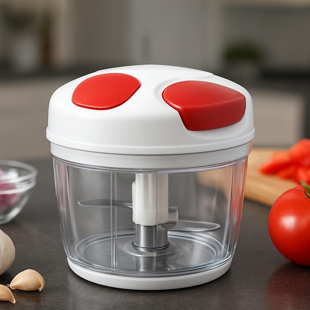 Mini Processador E Triturador De Alimentos Manual 3 Laminas 400ML ...