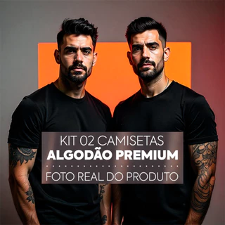 KIT 2 CAMISETAS LISAS DE ALGODÃO PREMIUM | UNISSEX