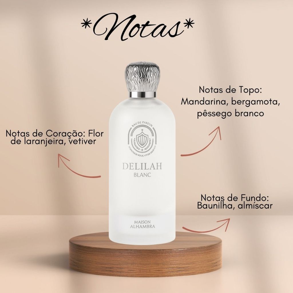 Perfume Feminino Árabe Maison Alhambra Delilah Blanc Eau de Parfum