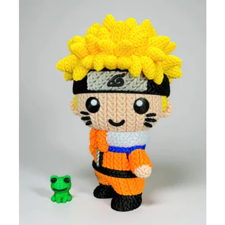 Boneco Naruto Uzumaki Amigurumi Geek - Action Figure Colecionável