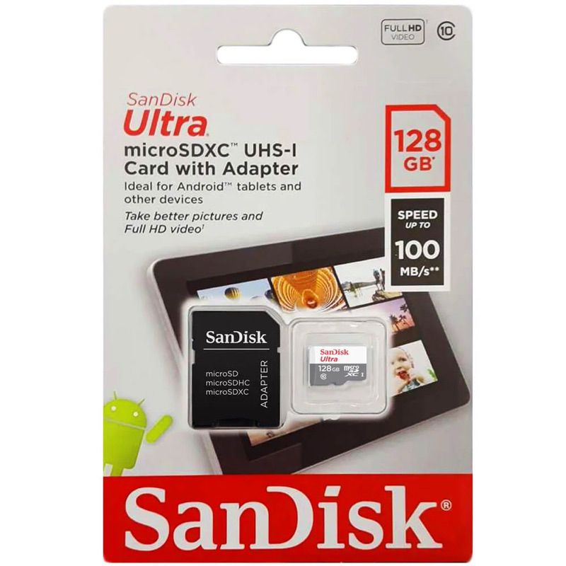 Cartão de Memória SanDisk Ultra 128GB - Mais Espaço e Velocidade para Seus Dispositivos!