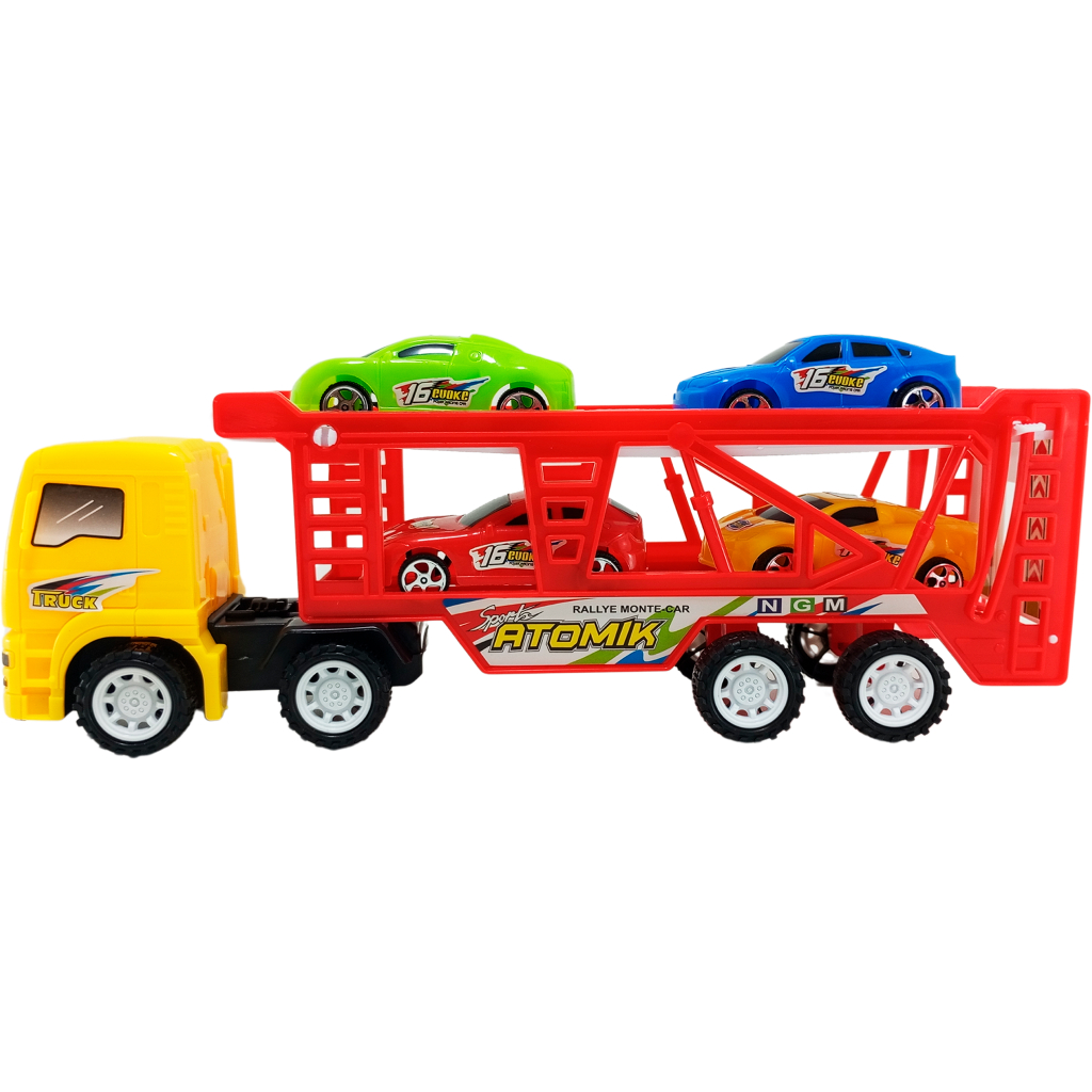 Caminhão Carreta Cegonha Carregador de Carros, Brinquedo Infantil com 4 ...