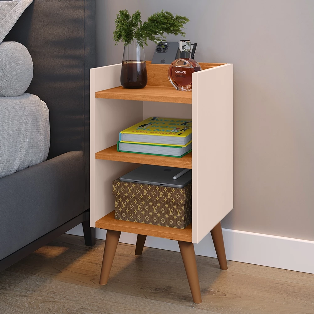 Kit 2 Mesa de Cabeceira para Quarto Charme Retrô Várias Cores Apoio de Cama Mesinha