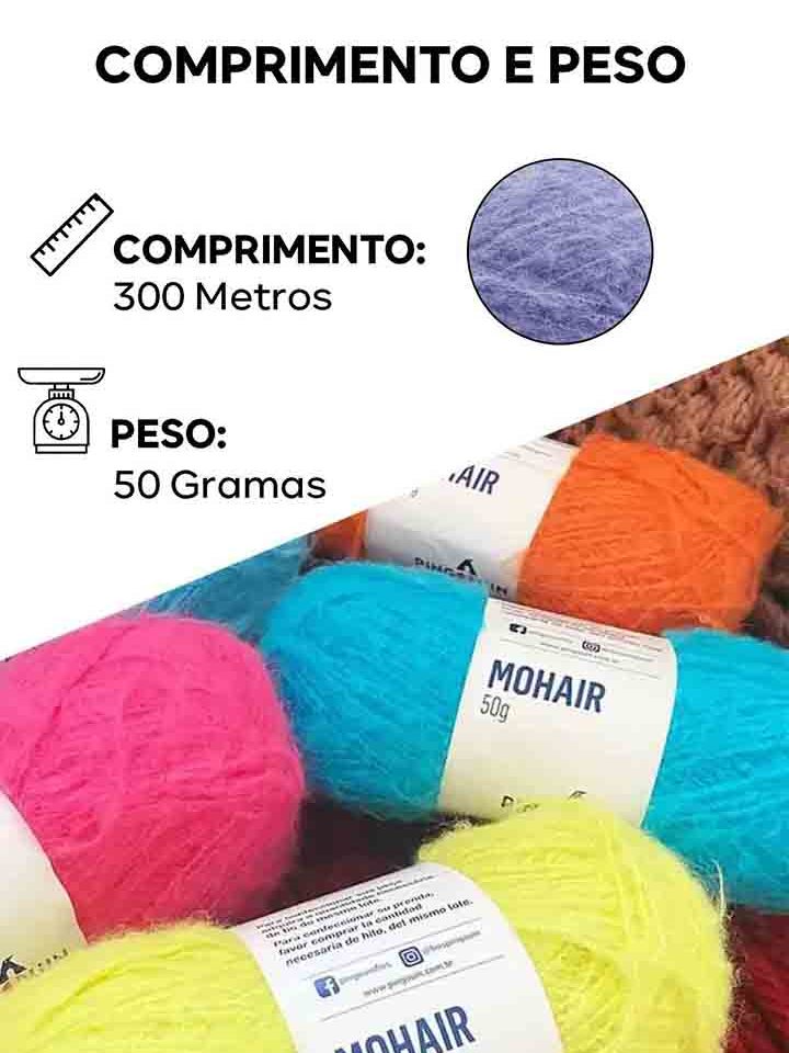 LA MOHAIR 50G PINGOUIN DIVERSAS CORES | Shopee Brasil