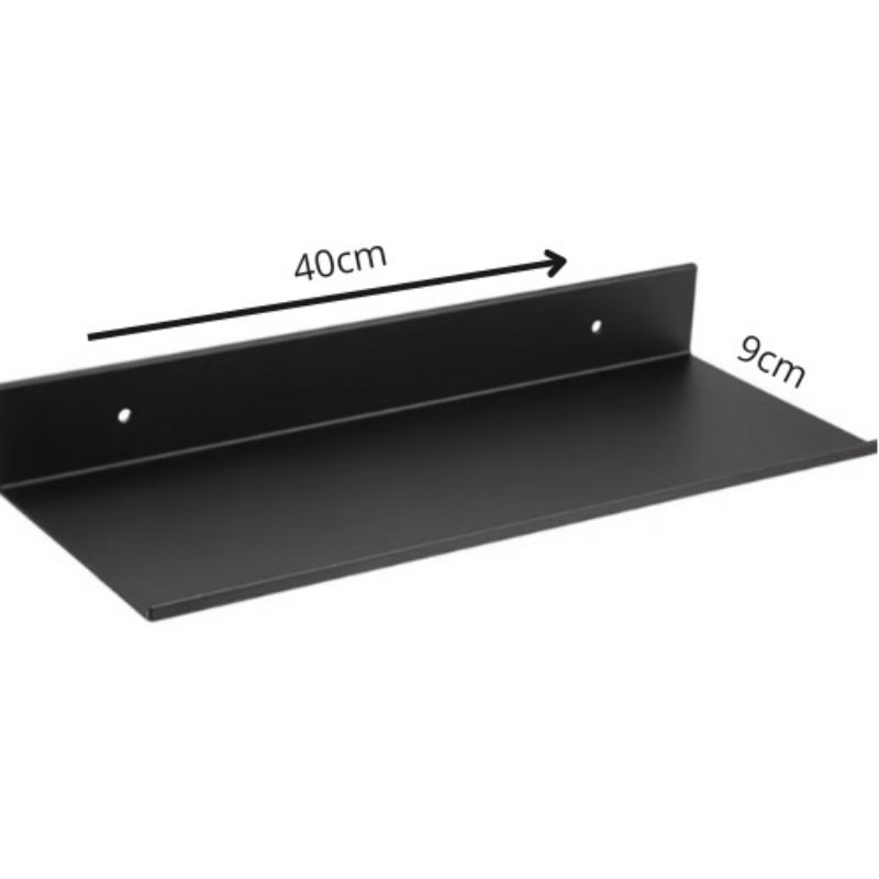 Prateleira Flutuante de Aço 40cm – Pintura Eletrostática Pre