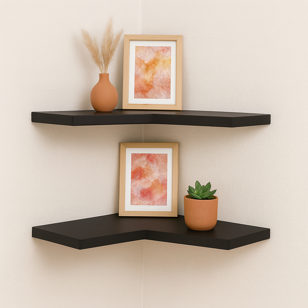 Kit prateleira de canto cantoneira em L - 2 unidades em MDF | Shopee Brasil