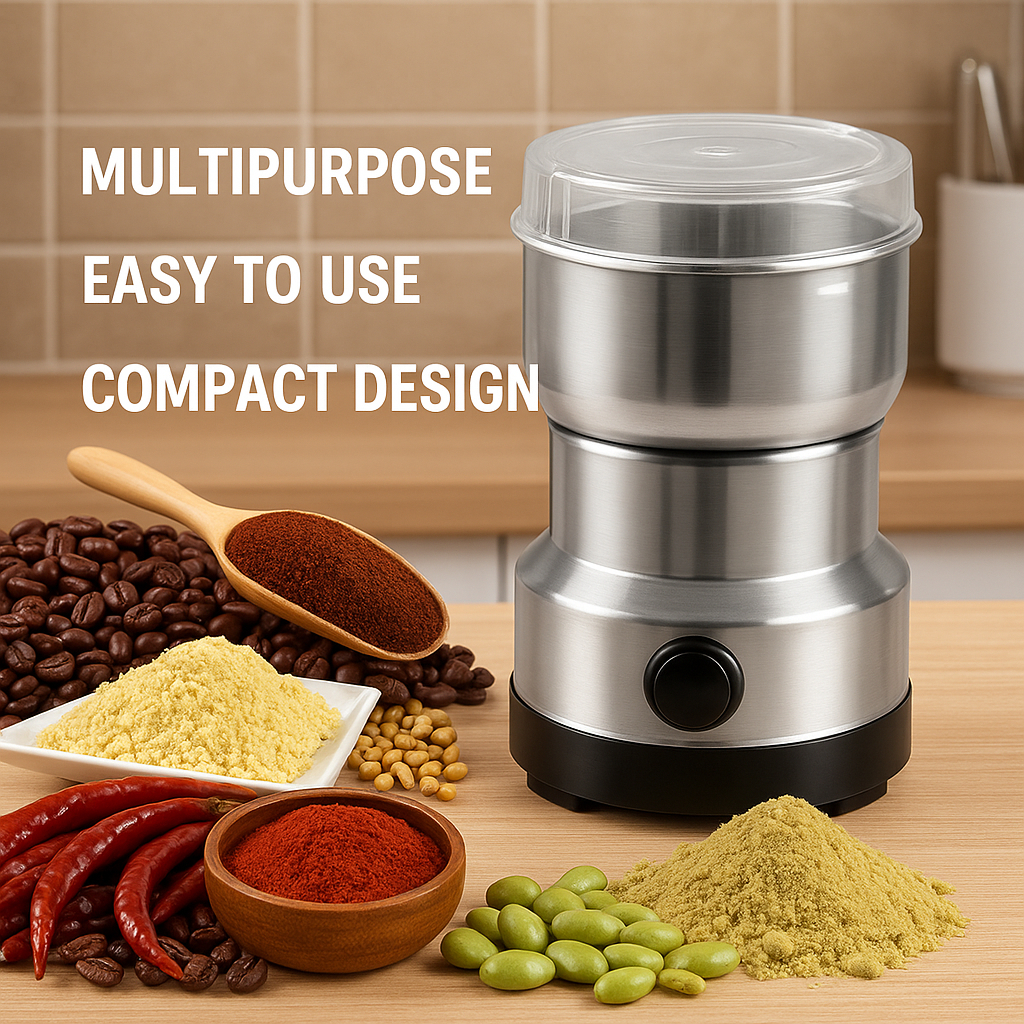 Moedor Elétrico de café Grãos Sementes Cafés Temperos Diversos Inox 110V/220v 150w muito forte