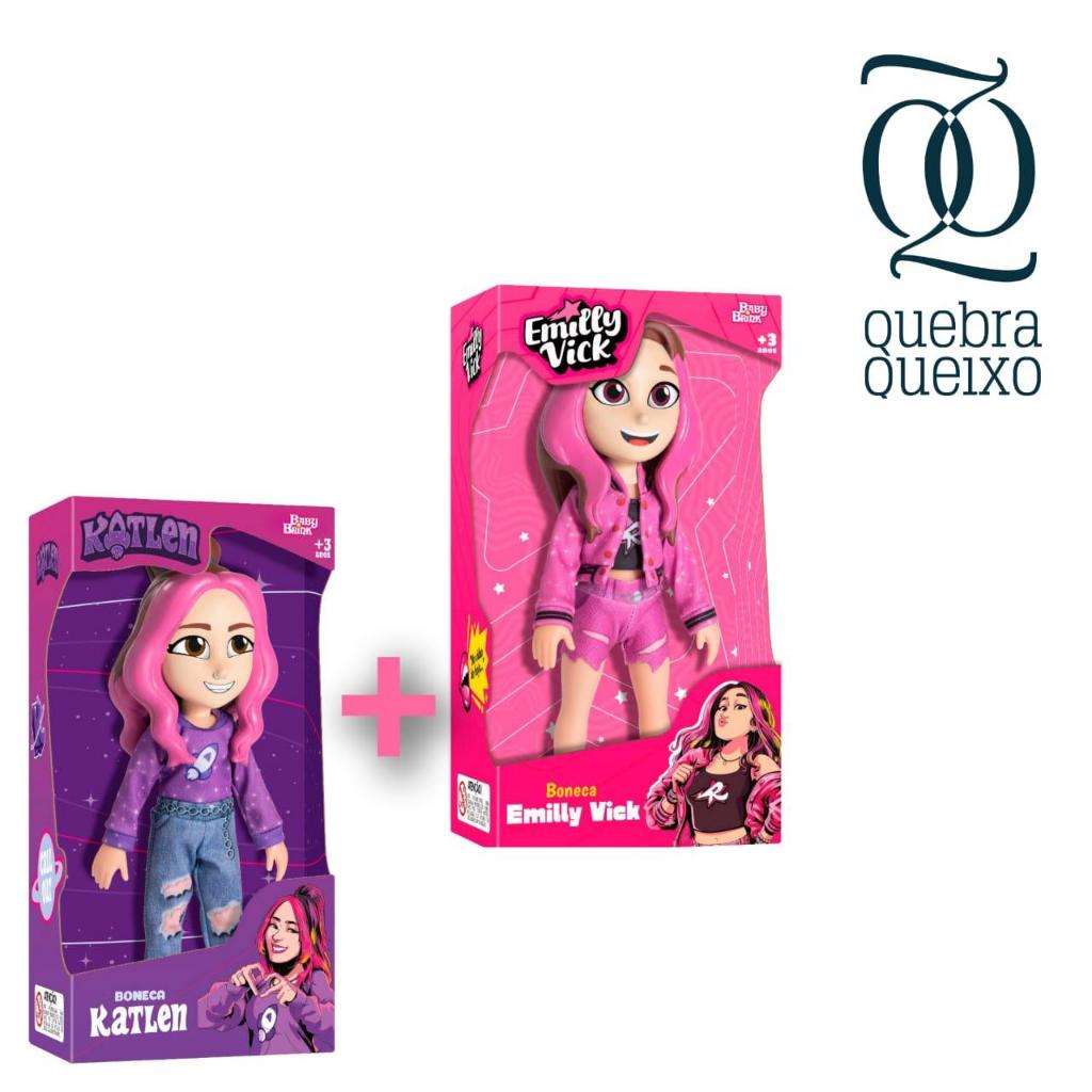 Kit Boneca Emilly Vick e Katlen dos Rosas Original Babybrink | Shopee ...