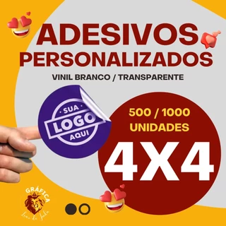 500 adesivos e etiquetas personalizadas em vinil 4x4