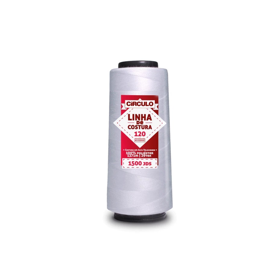 Cone de Linha Costura 120 Círculo 1500Jds/1371m Várias Cores | Shopee ...