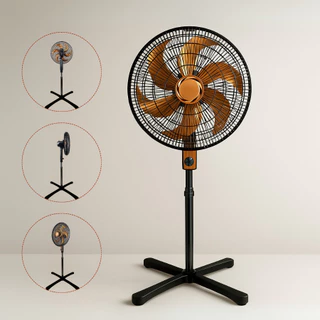 Ventilador De Coluna de Chão Pé Pedestal Turbo Vento Forte 126W, 6 Pás, Super Silencioso 110/220V
