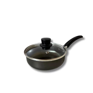 Frigideira Funda 16cm Antiaderente Com Tampa De Vidro Gal em Oferta na Shopee