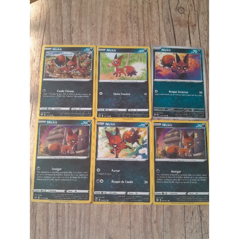 Carta Pokemon Nickit Várias Coleções NM | Shopee Brasil