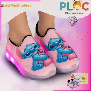 Tênis Led Tecnology Cores Ploc Pisou Piscou Personagens - Sti em Oferta na Shopee