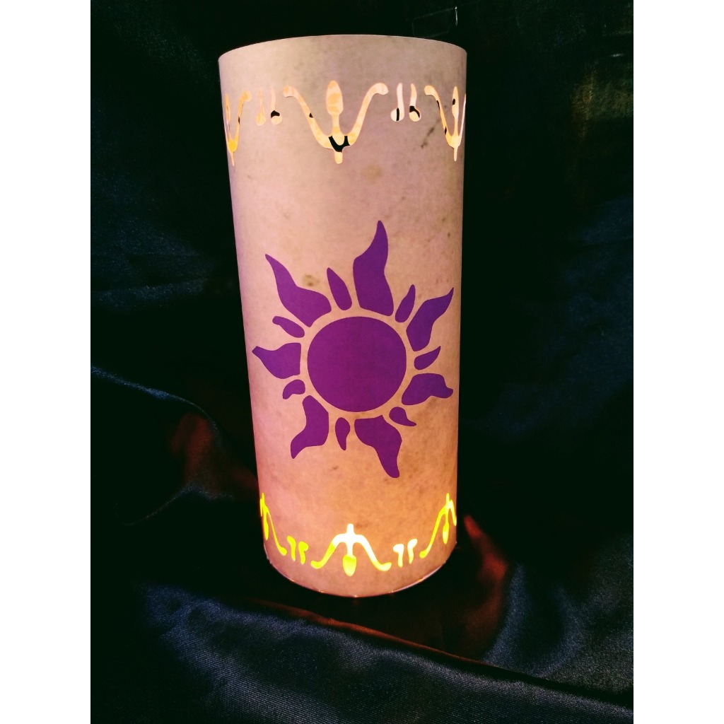 Kit 20 Lanternas Cilindro Rapunzel Enrolados Sol Roxo Decorativa para ...
