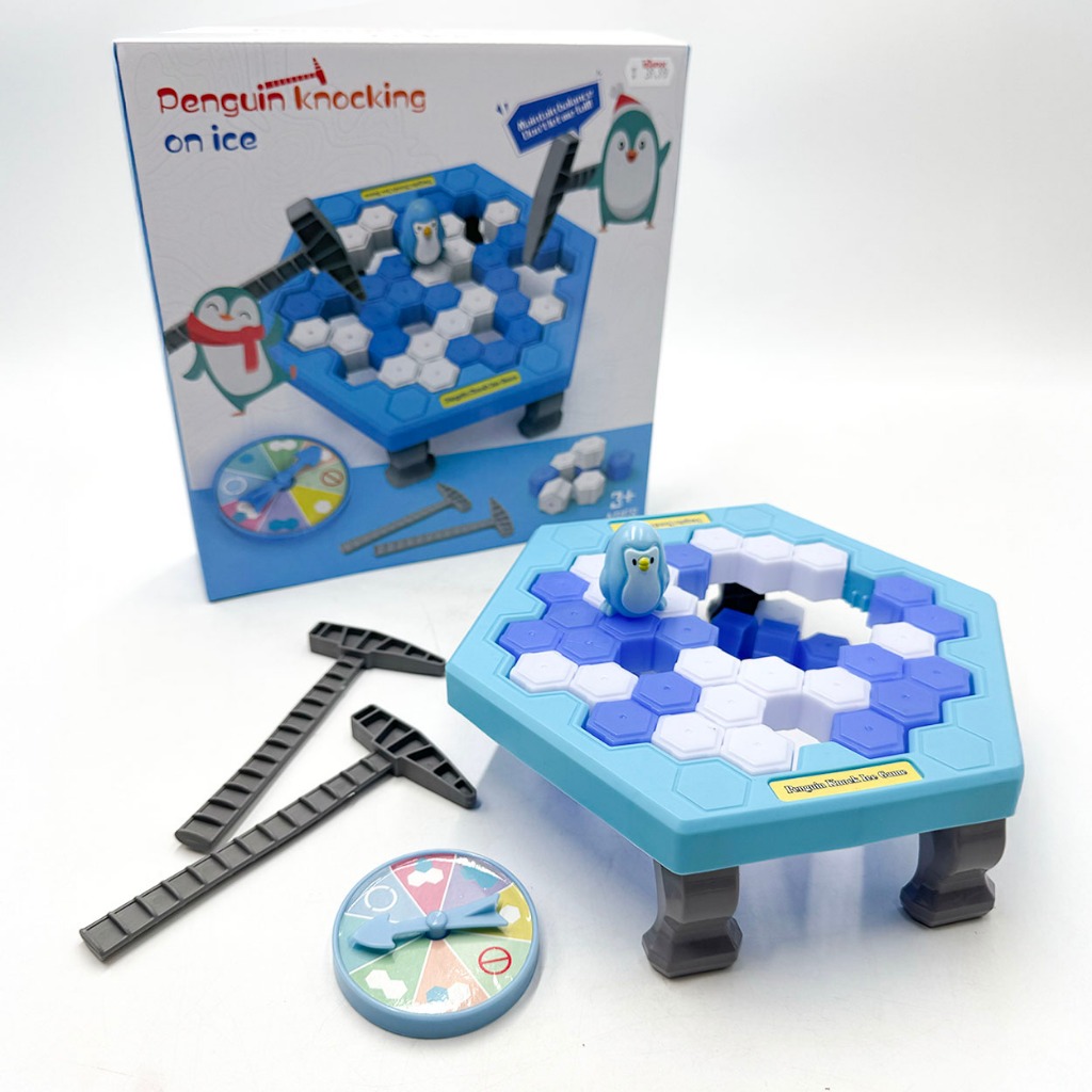 Jogo Quebra Gelo Pinguim Grande 46 Blocos, 19,5 cm, Brinquedo