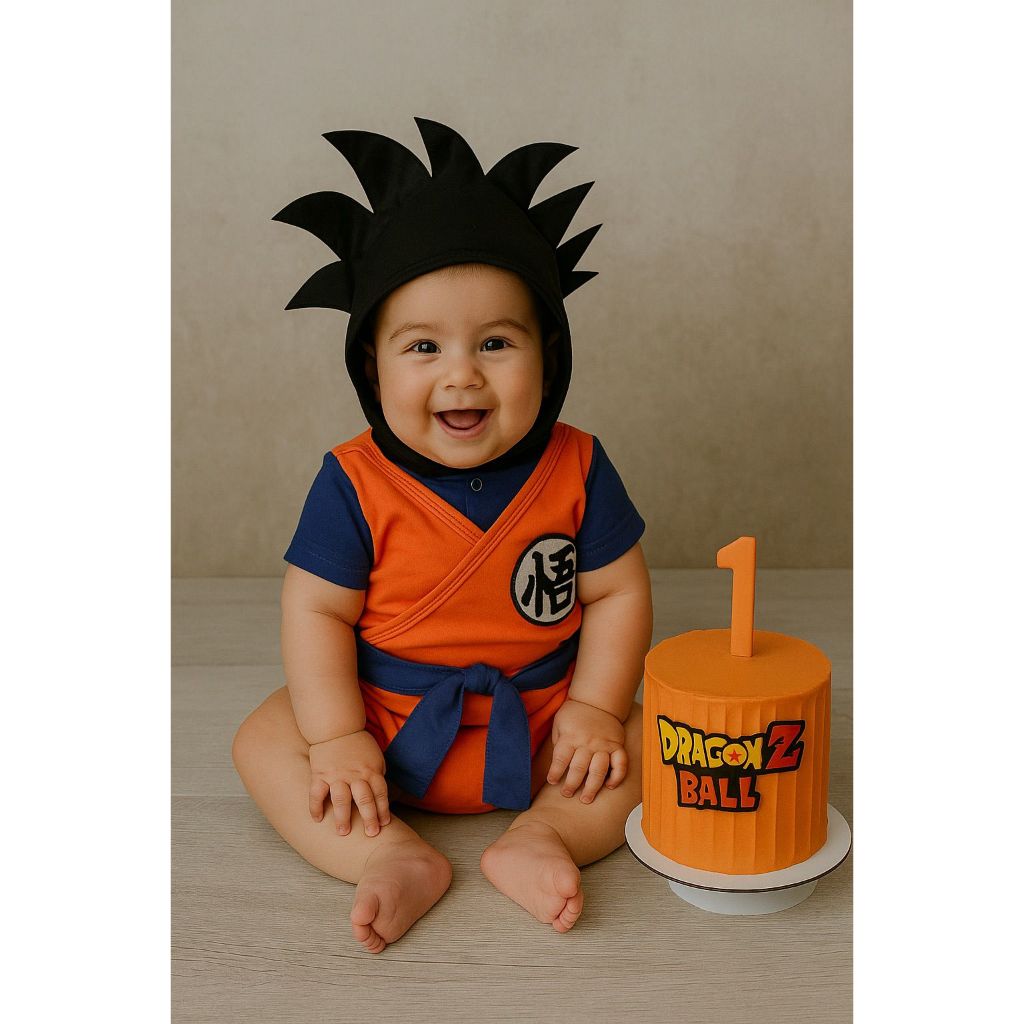Fantasia Goku Body Macacão Goku Dragon Ball Kimono do Goku para Bebê ...