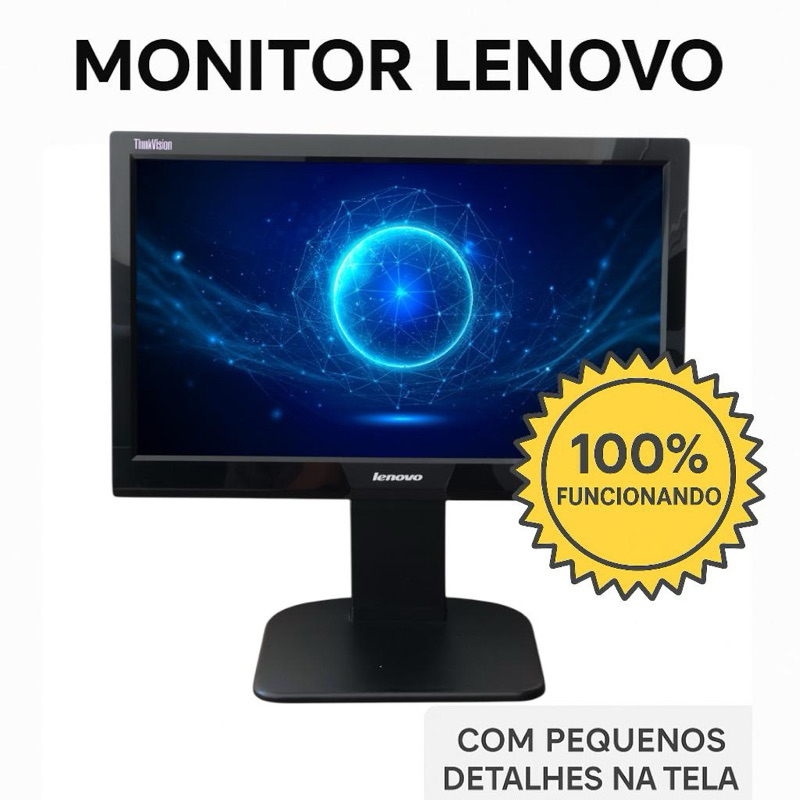Monitor Lenovo - pequenos detalhes na Tela |20 polegadas|