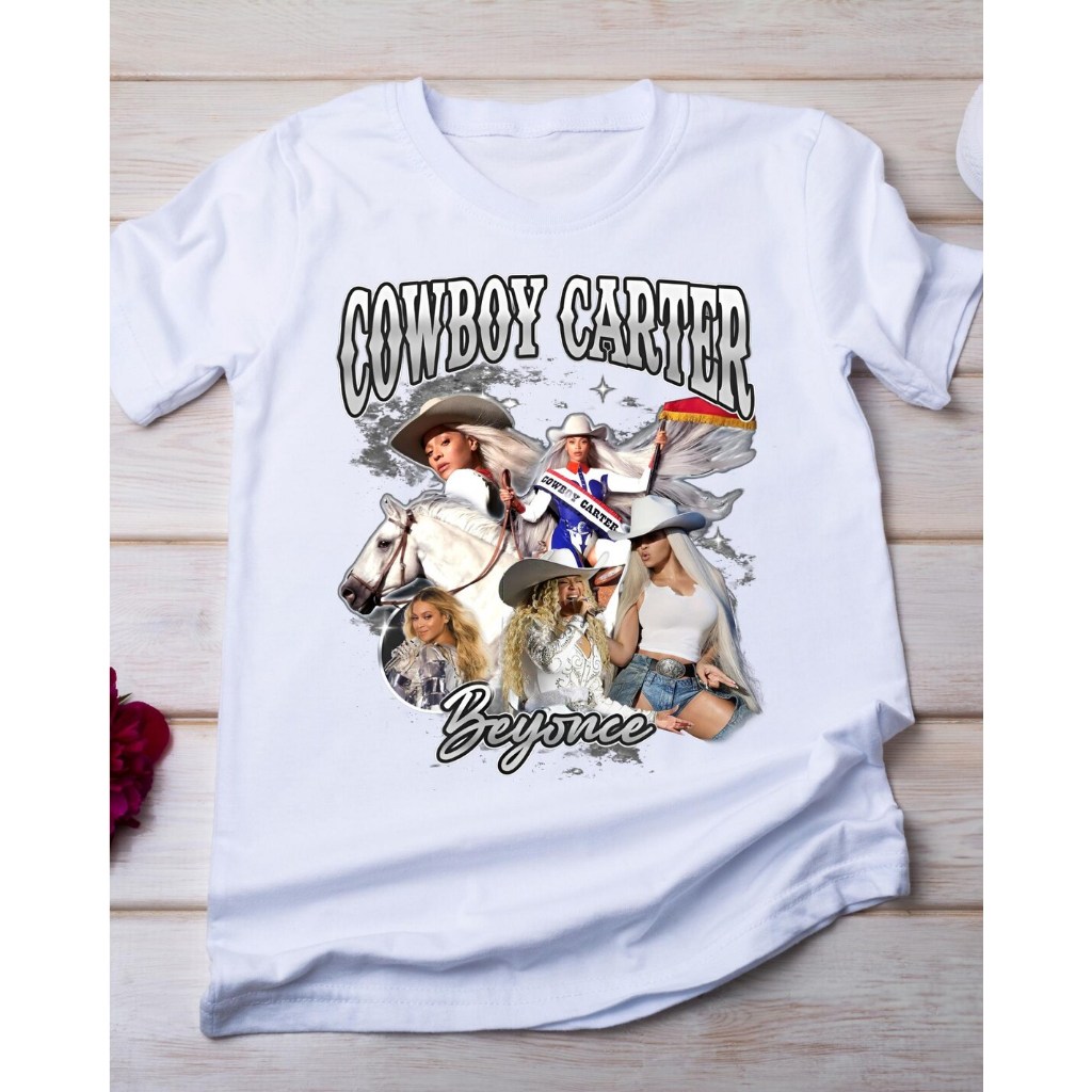 Camiseta Basica e oversized Algodao Beyoncé T-Shirt Beyonce Cowboy