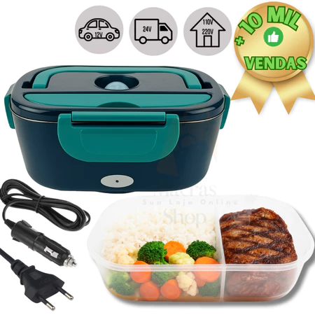 Marmita elétrica bivolt para casa automovel taxi uber  12v 24v 110v 220v c/ 2 cabos original
