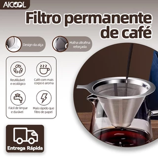 AICOOL Filtro Coador De Café Inox - Peneira Aço Reutilizável - AV
