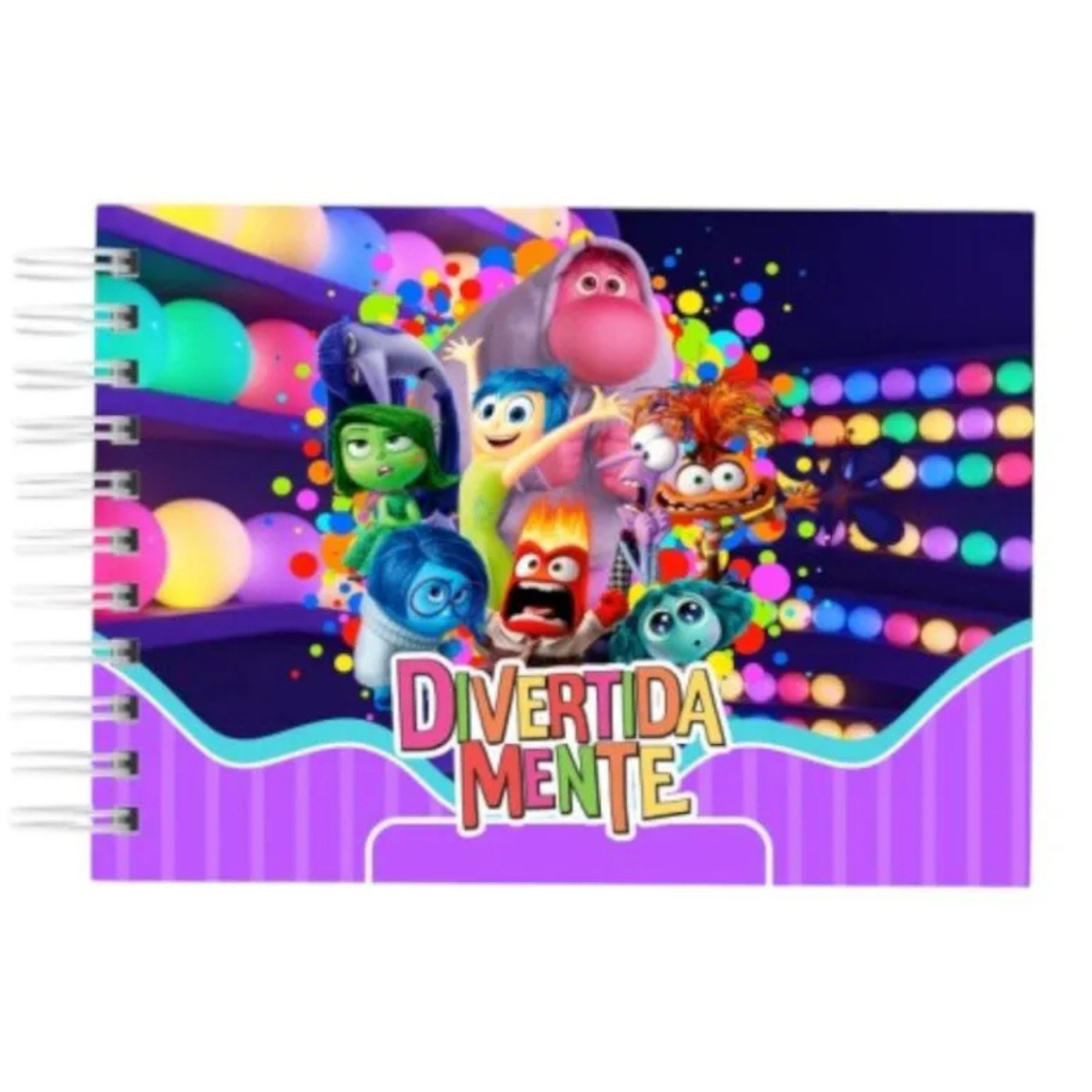 Caderno Divertida Mente De Colorir 50 Folhas Espiral Capas Diversas ...