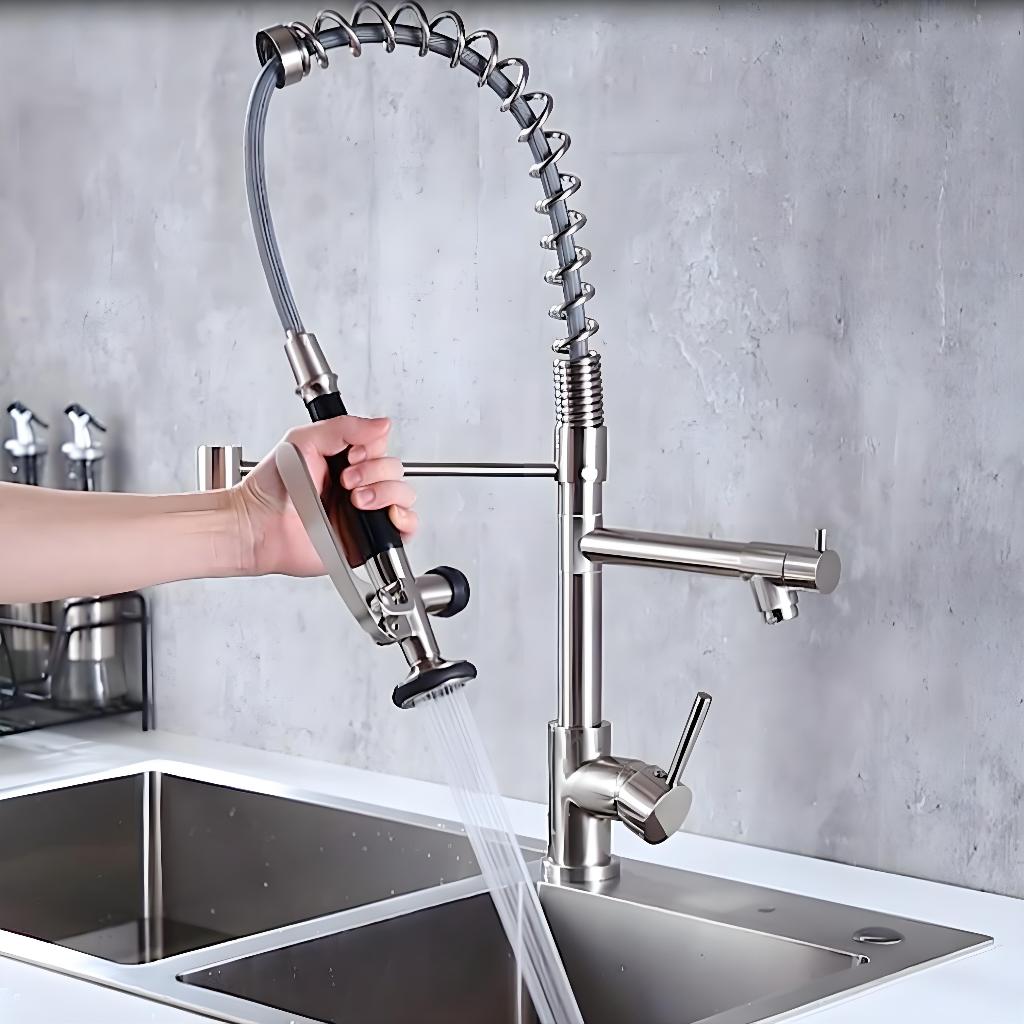 Torneira Gourmet para Cozinha com Alça Única e Extensor de Spray ...