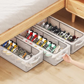Caixas organizador de sapatos Multiuso Empilhável Tampa Flip sapateira 60*30*16cm