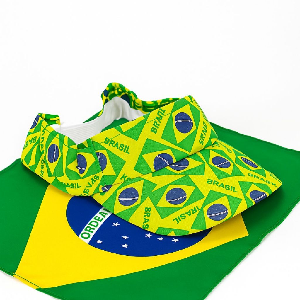 Boné Viseira Brasil - Verde e Amarelo Sortidos. em Oferta na Shopee