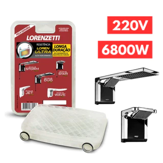 Resistência Chuveiro Ducha Acqua Duo Ultra 220v 6800w Lorenzetti Star Storm Jet Wave Ducha Banheiro Banho