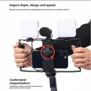Kit Estabilizador de Vídeo Making Suporte Gaiola de Coelho Transmissão Ao Vivo