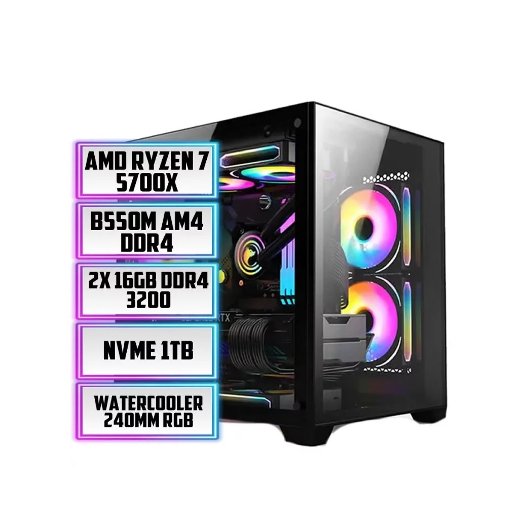 computador gamer amd ryzen 7 3700x radeon rx 6700 xt 12gb 16gb