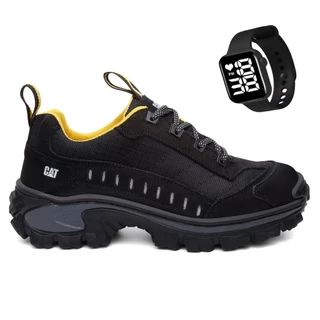 Bota Tênis Masculino Coturno Caterpillar Cano Curto Palmilha em Gel Lançamento + Relogio BRINDE