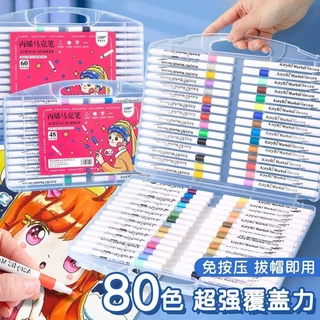 Kit 12/24/36/48/60 Cores Marcadores de acrílico de tinta graffti oleosa à prova d'água Barato em Oferta na Shopee