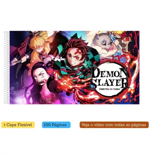 Livro de colorir Demon Slayer | Anime | Coloring Book | Tam. A5 & A4 | 50 Paginas em Oferta na Shopee