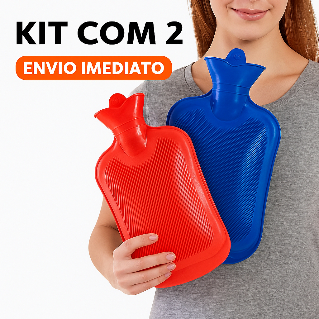 KIT COM 2 Bolsa De Água Quente Fria Compressa Térmica Dores Cólica ...