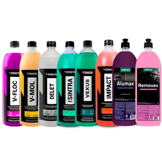 KIT V-FLOC + V-MOL + DELET + SINTRA + VEXUS + ALUMAX + REMOVEX + IMPACT 1,5L VONIXX VINTEX em Oferta na Shopee