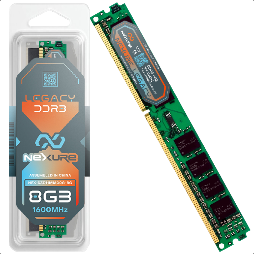 Memória Ram 8gb Ddr3 1600mhz NEXURE LEGACY Cl11 Pc3 12800 Dimm Desktop ...