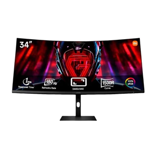 Monitor Gamer Curvo Xiaomi UltraWide G34WQI C34WQBA 34" UWQHD 185 Hz / 1 ms - Preto