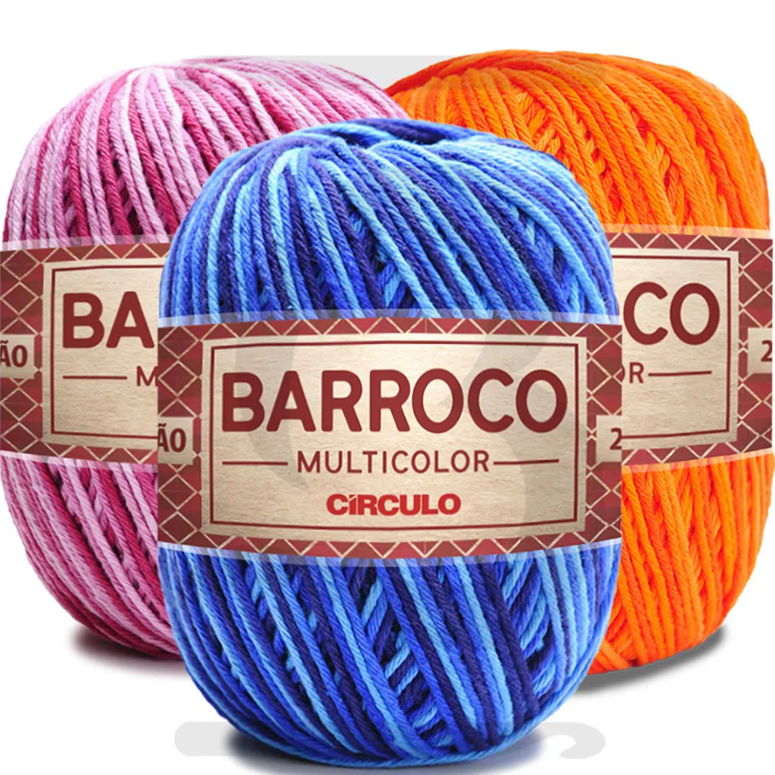Barbante Fio Barroco Multicolor 6 Fios Circulo 200g 226m 100% Algodão ...