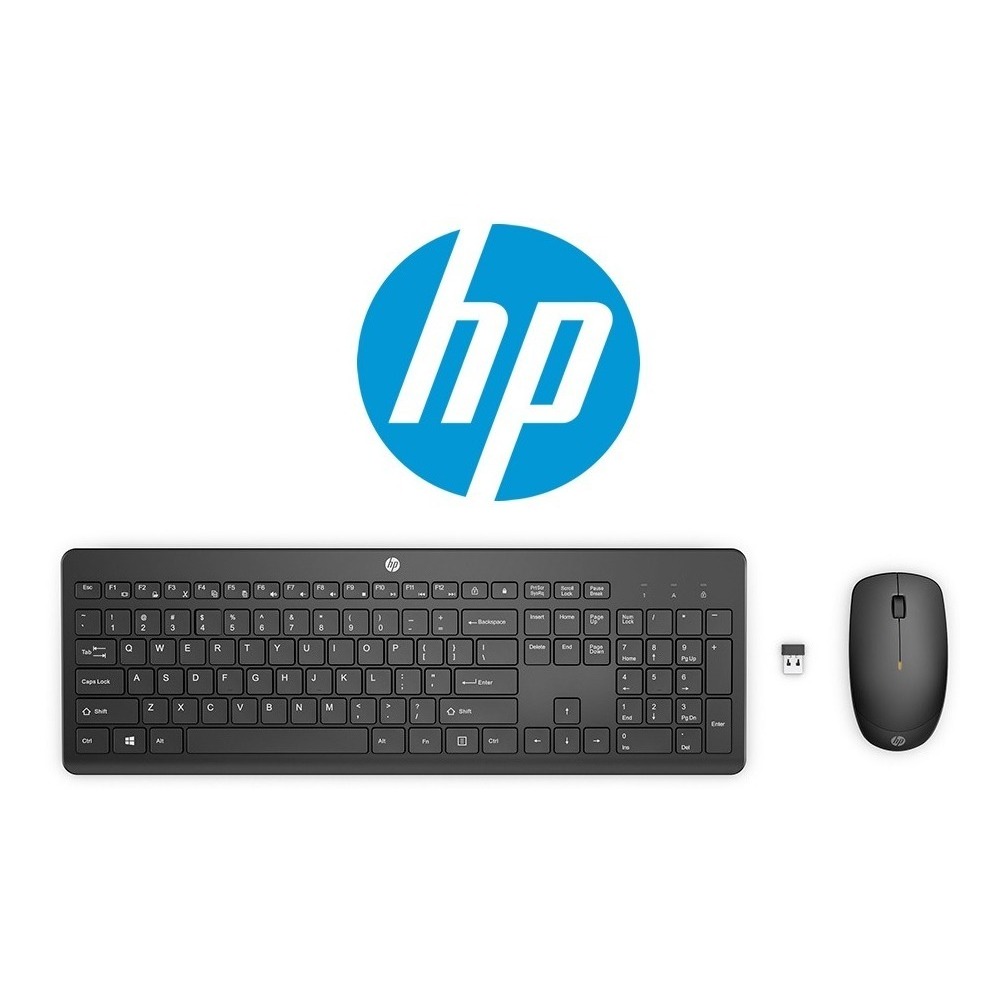 Kit Teclado e Mouse Sem Fio HP 230 Preto | Shopee Brasil