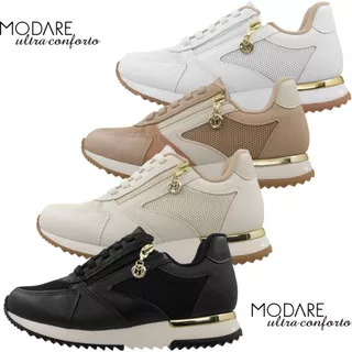 Tênis Feminino Modare Ortopédico Casual Com Fecho Lateral Lançamento Original
