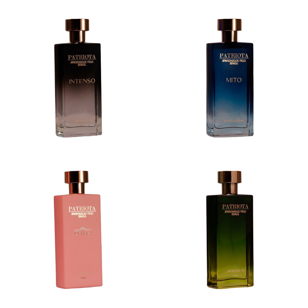Perfumes Patriota 100ml EDP - 1ª Dama , Mito , Tradicional e Intenso.
