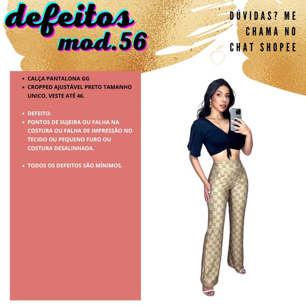 Roupas Femininas (G/GG) PEQUENOS DEFEITOS Tamanho G/GG Casual