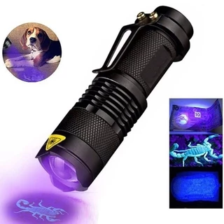Led Uv Lanterna / Ultravioleta Tocha Com Função Zoom / Mini Luz Uv Preto Animais De Proteias Urina E Cadeias Detector