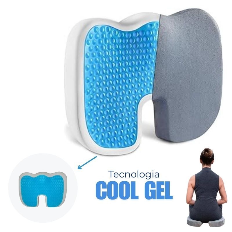 Almofada Ortopédica De Gel Para Cóccix – Alívio De Dor E Postura ...