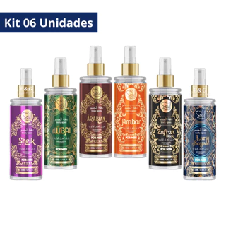 Kit 06 Body Splash Desodorante Colônia Árabe Masculino Soul Cosméticos 200ml